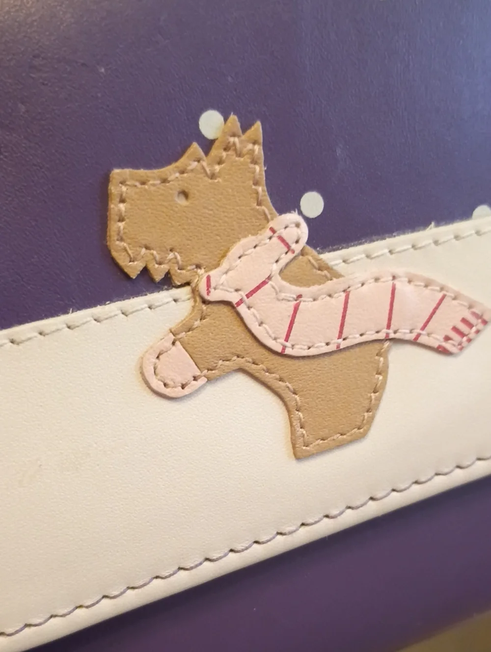 Radley london purple gingerbread Christmas dogs snow wallet